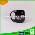 color glazed casting mug, unique shape mug, ceramic mug